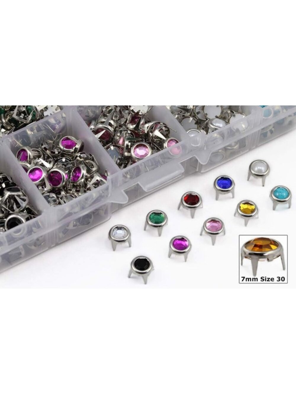 Assorted Round Bedazzler Rhinestone Refills - 450+ PCS, Size 30, Crafting